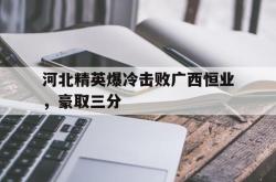 金年会sports-河北精英爆冷击败广西恒业，豪取三分